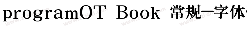 programOT Book 常规字体转换